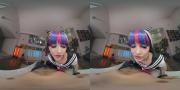 Скриншот №3 для [VRCosplayX.com] Lola Fae (Danganronpa: Ibuki Mioda A XXX Parody / 14.06.2021) [2021 г., Doggystyle, Squirting, Anime, Small Tits, Blowjob, Fucking, Brunette, Babe, Teen, Cum On Body, Videogame, VR, 7K, 3584p] [Oculus Rift / Vive]