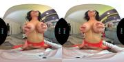 Скриншот №2 для [VRHush.com] Brandy Aniston - From the Vault: My Feet Or My Pussy [2021-11-15, Hardcore, Blowjob, Big Tits, Brunette, Lingerie, Facial, Cum Swallow, Heels, POV, VR, 2K, 1440p] [PlayStation VR]