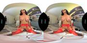 Скриншот №2 для [VRHush.com] Brandy Aniston - From the Vault: My Feet Or My Pussy [2021-11-15, Hardcore, Blowjob, Big Tits, Brunette, Lingerie, Facial, Cum Swallow, Heels, POV, VR, 6K, 2880p] [Oculus Rift / Vive]