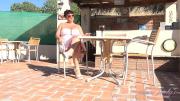 Скриншот №1 для [AuntJudys.com] Devon - Devon Cools Down with a Glass of Wine and Some Pussy Play in the Sun [2022-09-16, Big Ass, Big Tits, Brunettes, Curvy, High Heels, Masturbation, MILF, Outdoors, Over 40, Shaved Pussy, 1080p]
